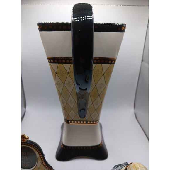 3 Piece Retired Mudpie Pitcher/Vase Trinket Box, Picture Frame Mud Pie Decor - Picture 11 of 15